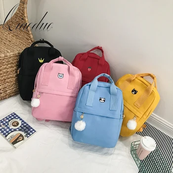 

Qiaoduo Women Backpack for School Teenagers Girl Korean Stylish School Bag Large Capacity Canvas Backpack Female Bookbag Mochila