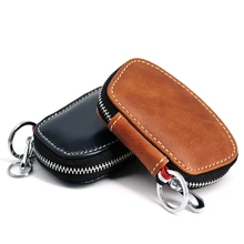 Сумка для ключей от автомобиля, натуральная кожа, маленький держатель для ключей, Воловья кожа, карман для монет, простой, мини, прочный, портативный, многофункциональный, дешевый