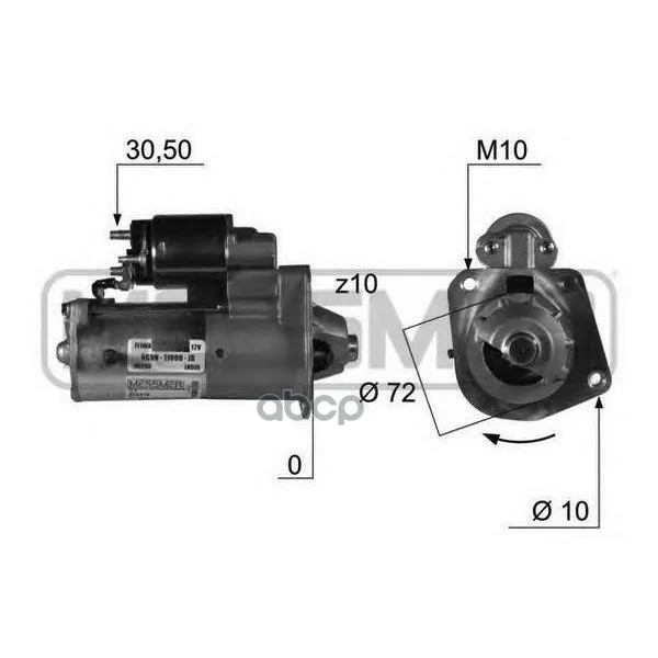 Стартер Ford Focus, Mondeo, S-Max, Volvo S80, V70 12v 1,4 Kw Era арт. 220418