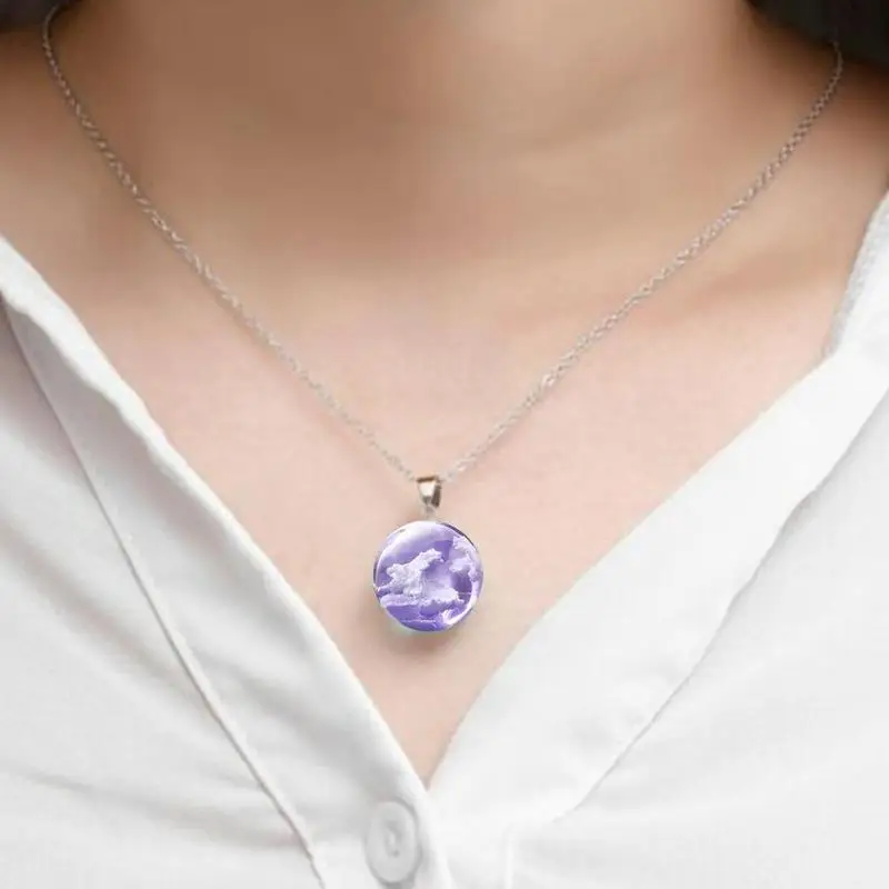 1 шт Горячие креативные ювелирные изделия ручной работы голубое небо белые