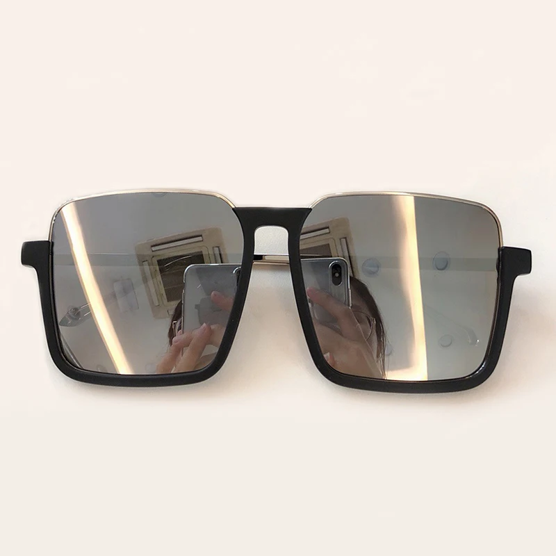 No3 Sunglasses Модные негабаритные женские солнцезащитные очки, брендовые Дизайнерские Большие Квадратные Солнцезащитные очки, зеркальные оттенки, очки-бабочка - Цвет линз: No3 Sunglasses