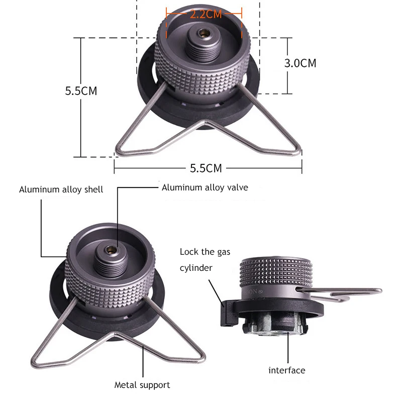 Butane Adapter Outdoor Gas Cartridge Head Conversion Adapter Nozzle Bottle Type Input Screw Valve Output Camping Gas Stove butane adapter,gas adapter,gas tank adapter,gas tank converter,gas converter,gas refill adapter,camping gas stove,camping stove,gas stove