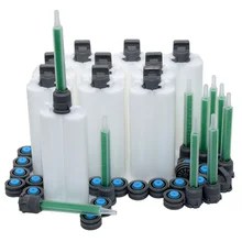 

10pcs 50ml AB Epoxy Glue Cartridge 1:1 Empty Barrel Disposable Dual Glue Cartridge and 10pcs 1:1 Static Mixing Nozzle Mixer Tube