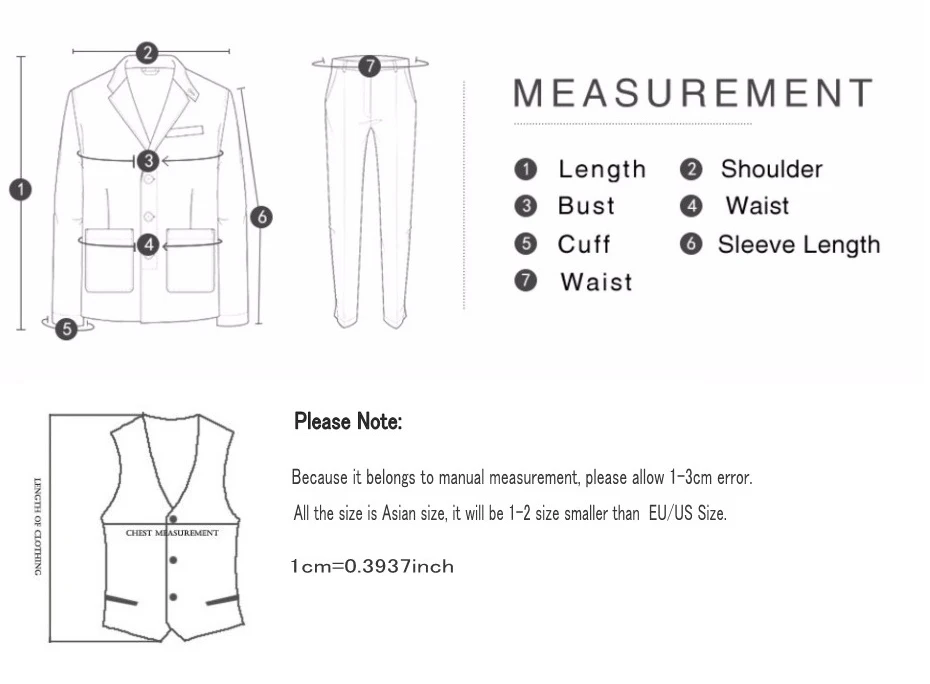 Dressv Black Lattice Men's Suit Jacket+Vest+Pants 3 Pieces Groom Suits Long Sleeves Plus Size One Button For Wedding