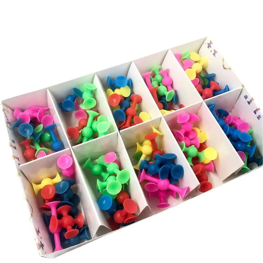 100 Pcs Pop Suckers Blocks Toy Soft Silicone Building Blocks Kids DIY Model Construction Toy Funny Bath Sucker Cup Toys 2 100 Pcs Pop Suckers Blocks Toy Soft Silicone Building Blocks Kids DIY Model Construction Toy Funny Bath Sucker Cup Toys 2