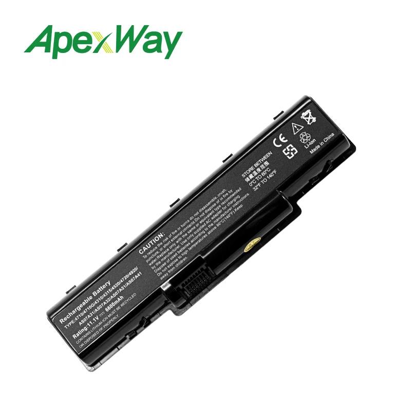 Apexway батарея для acer Aspire 4720G 4720Z 4720ZG 4730 4730Z 4730ZG 4736 4736G 4736Z 4736ZG AS07A51 BT.00606.002 BT.00607.012