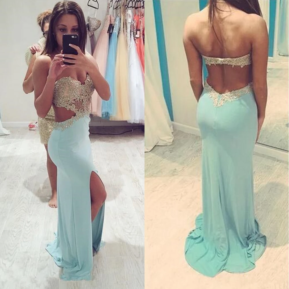 

Вечерние платья до бедра без рукавов с разрезом, без рукавов, без Шлейфов, платье для выпускного вечера, с открытой спиной, с юбкой-годе, Сексуальное Милое платье с юбкой-годе