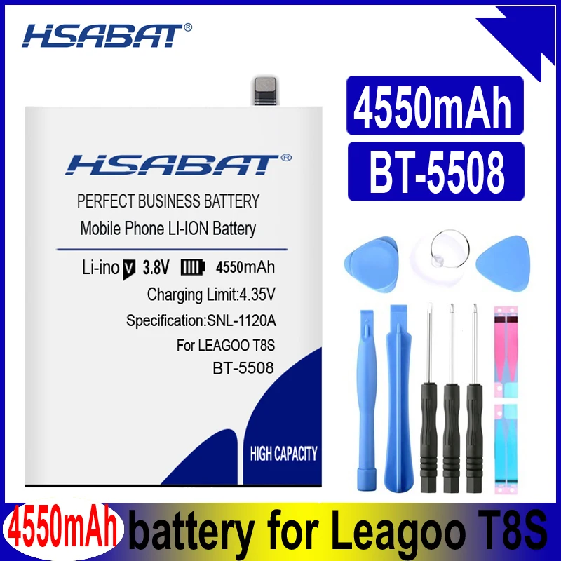 Аккумулятор HSABAT BT 5508 4550 мАч для Leagoo T8S|Аккумуляторы мобильных телефонов| |