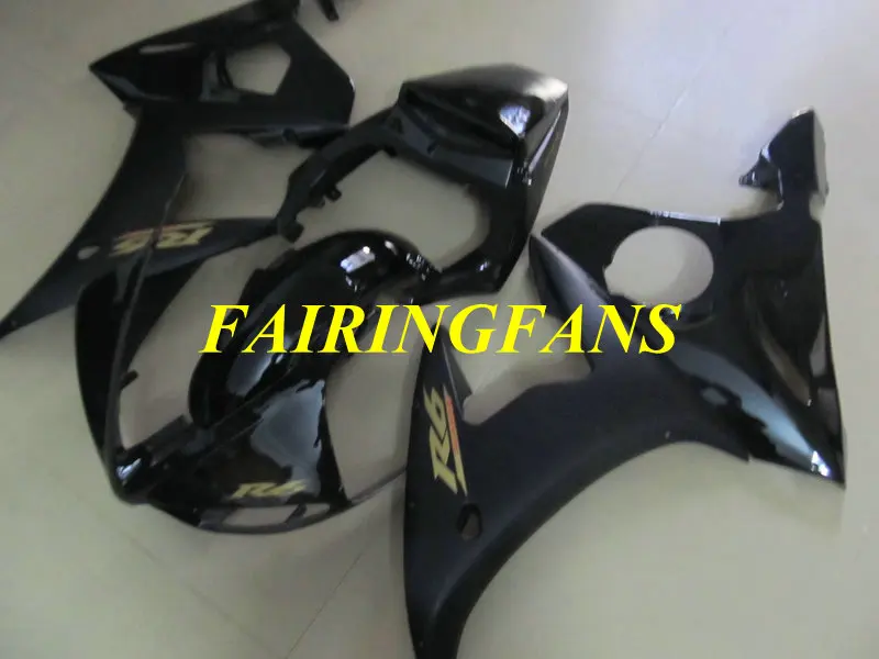 Мотоцикл обтекатель комплект для YAMAHA YZFR6 03 04 05 YZF R6 2003 2004 2005 YZF600 матовый глянцевый черный Обтекатели кузова+ подарки YJ38