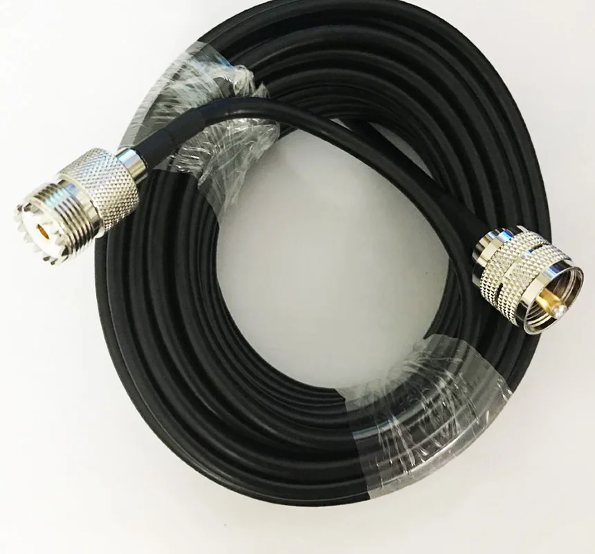 Коаксиальный кабель RG58 UHF PL259 штекер к SO239 гнездовой разъем кокс 50 см 1 м 2 3 5 10 15 20 30