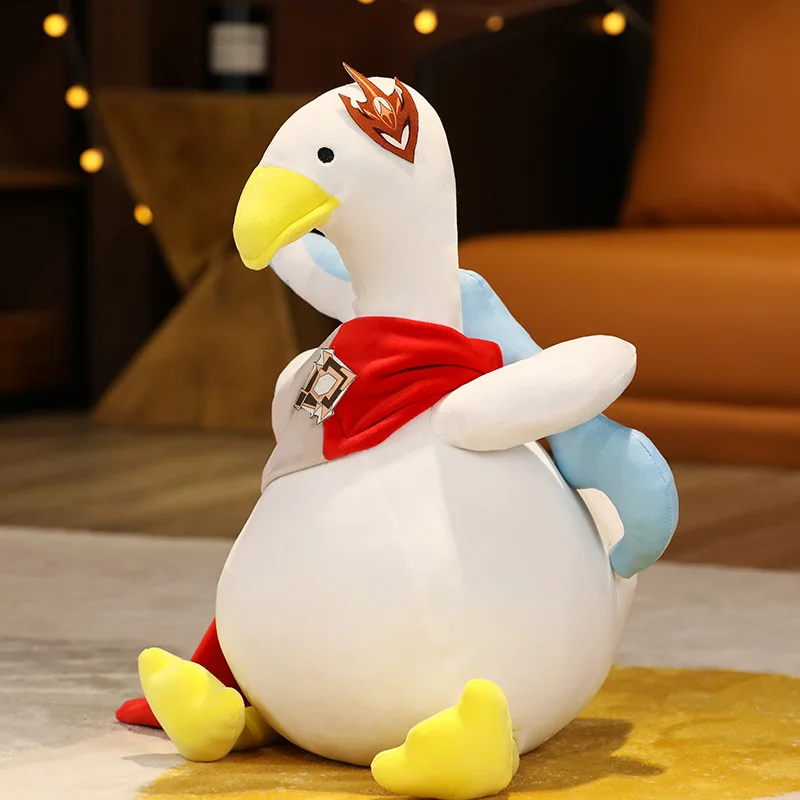 Anime Game Genshin Impact Plush Doll Tartaglia Duck Cosplay Pillow Cushion Stuffed Toy 60cm Props Collection For Gift