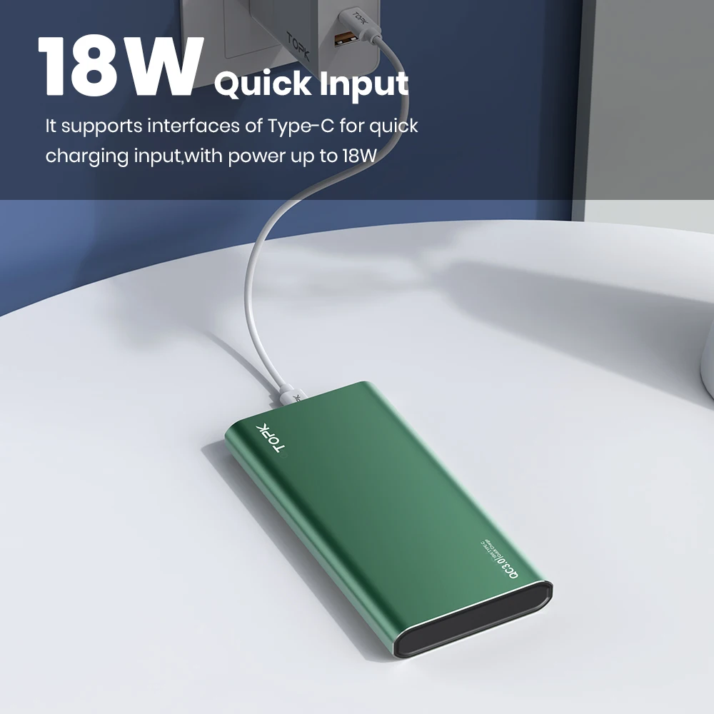 TOPK I1006P Power Bank 10000mAh Portable Charger LED External Battery PowerBank PD Two-way Fast Charging PoverBank for Xiaomi mi TOPK I1006P Power Bank 10000mAh Portable Charger LED External Battery PowerBank PD Two-way Fast Charging PoverBank for Xiaomi mi
