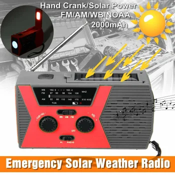 

Outdoor FM/AM/NOAA Radio Manual Hand Crank Generator DIY USB Electric Power With Solar Charger Flashlight For Camping Travel