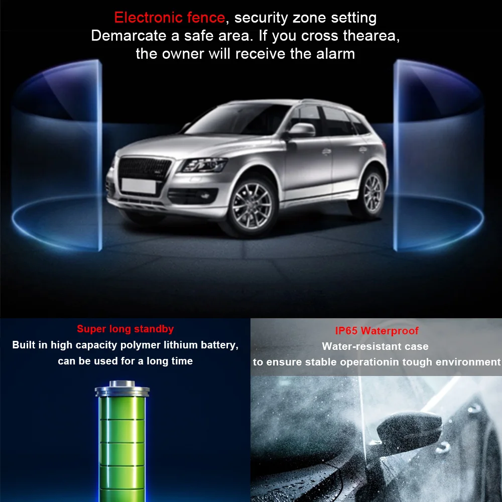 Car Vehicle Tracking Locator Device Smart Bluetooth GSM GPRS GPS Tracker TK102B Over Speed Alarm Bicycle Motorcycle Accessories