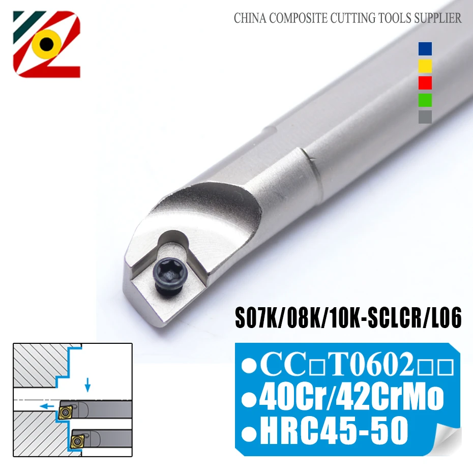 95 Degree Internal Tool Holder S06K S07K S08K S10K S12M SCLCR06 SCLCL06 CNC Turning Tools Lathe Boring Bar CCMT060204 CCMT060202 end mill