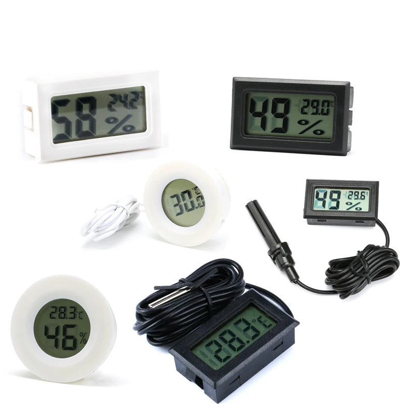 

Mini LCD Digital Thermometer Hygrometer Thermostat Indoor Convenient Temperature Sensor Humidity Meter Gauge Instruments Probe