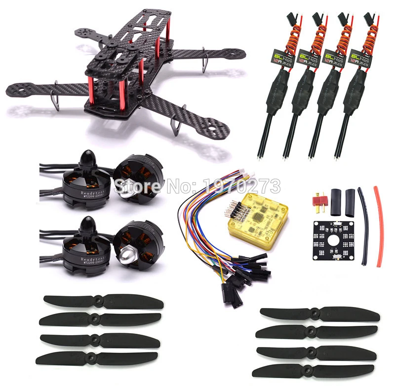 Углеродное волокно ZMR250 C250 Квадрокоптер и 2204 2300kv двигатель BLHeli 12A Esc CC3D EVO