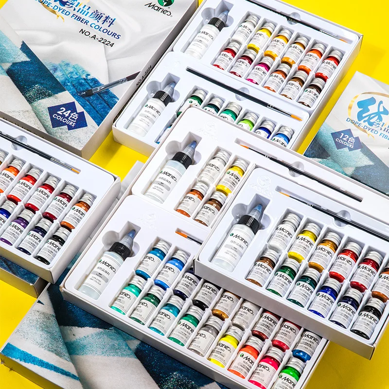 Marie's – Ensemble De Peinture Acrylique Permanente En Tissu, Fiber Teinte,  12/36 Couleurs, 10 Ml/tube, Textile Imperméable Pour Vêtements Et Toile -  Peintures Acryliques - AliExpress