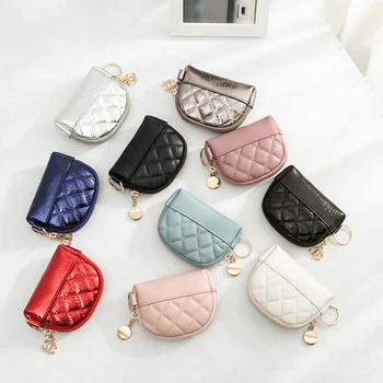 

Mini Women's Wallet PU Leather Hold Purse Holding Small Wallet Key Chain Bag Female Zipper Coin Bags Money Bags 2020 New