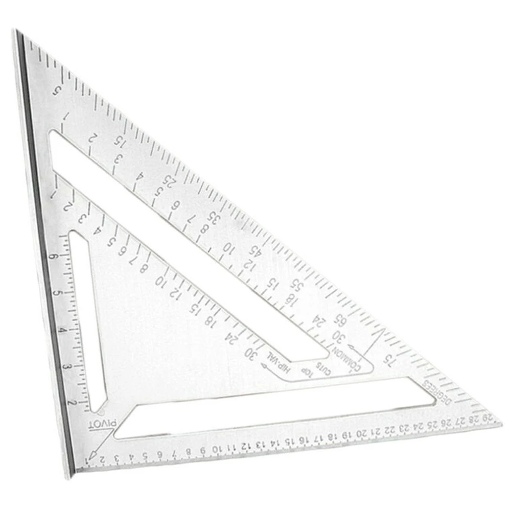 

Metric 30cm Aluminum Alloy Carpenter Triangle Square Ruler Measuring Durable strong die cast aluminum construction