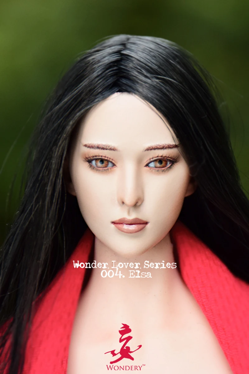 1/6 Звездный веер Bingbing азиатской красоты головная игра модель WLS004. Голова Эльзы Лепка с подвижными глазами для 12 "фигуры тела