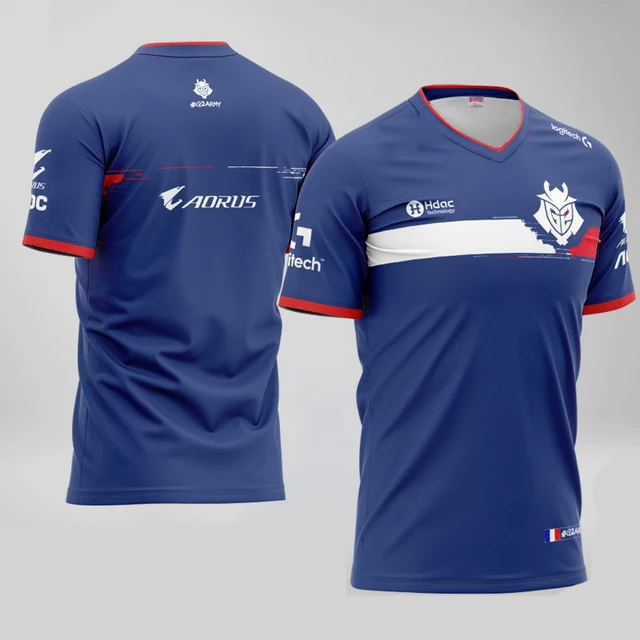 2021 G2 German E-Sports New Sports Uniform G2 National Team Jersey G2 Team T-Shirt League of Legends T-shirt Game 3D Jersey DJ-238