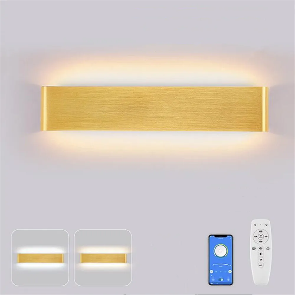 wall mounted lamp LED Wall Lamp 28W 32W 2.4G Bluetooth APP Control Wall Light AC170-245V Dimmable Modern Sconce Bedside Light Indoor Lighting glass wall lights