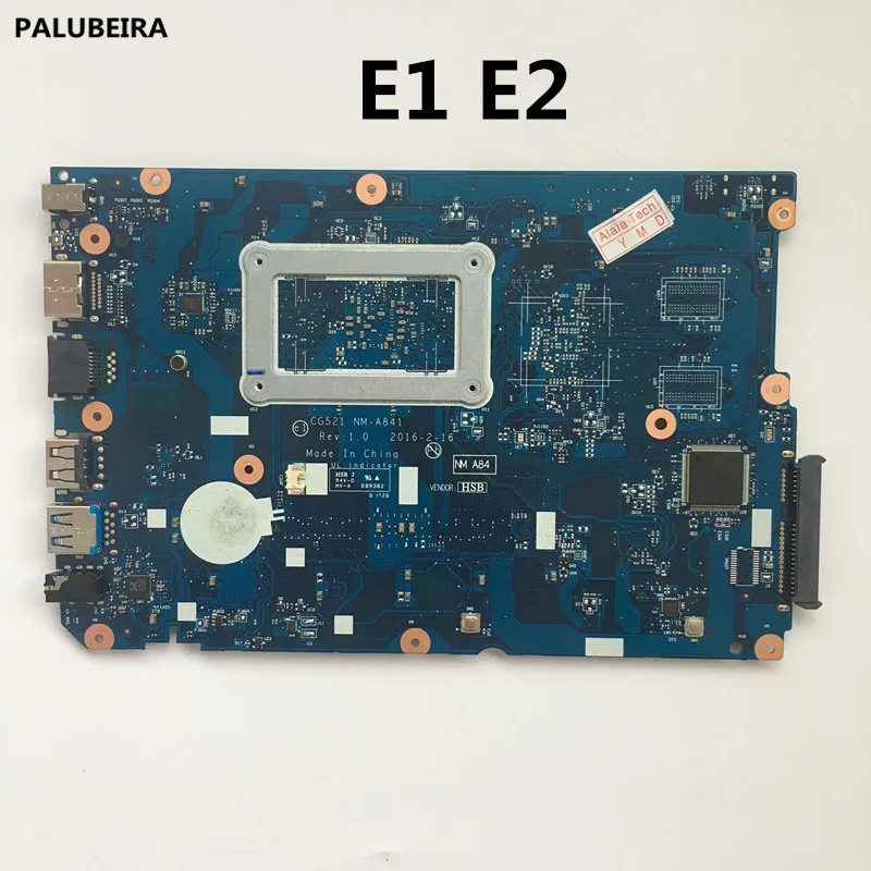 PALUBEIRA ноутбук материнская плата для Lenovo 110-15ACL NM-A841 CG521 с E1 E2 Процессор DDR3 Протестировано