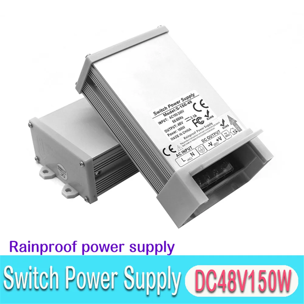 

Rainproof Power Suuply Adapter DC 48V 150W Transformers 110v 220V AC DC48V Outdoor Power Source For LED Strip Light Nebulizer