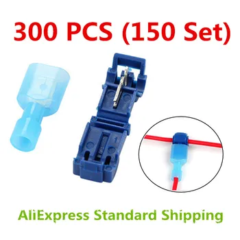 

Free Shipping Quick Electrical Cable Connectors Snap Splice Lock Crimp Waterproof Electric Connector Wire Terminal 300PCS