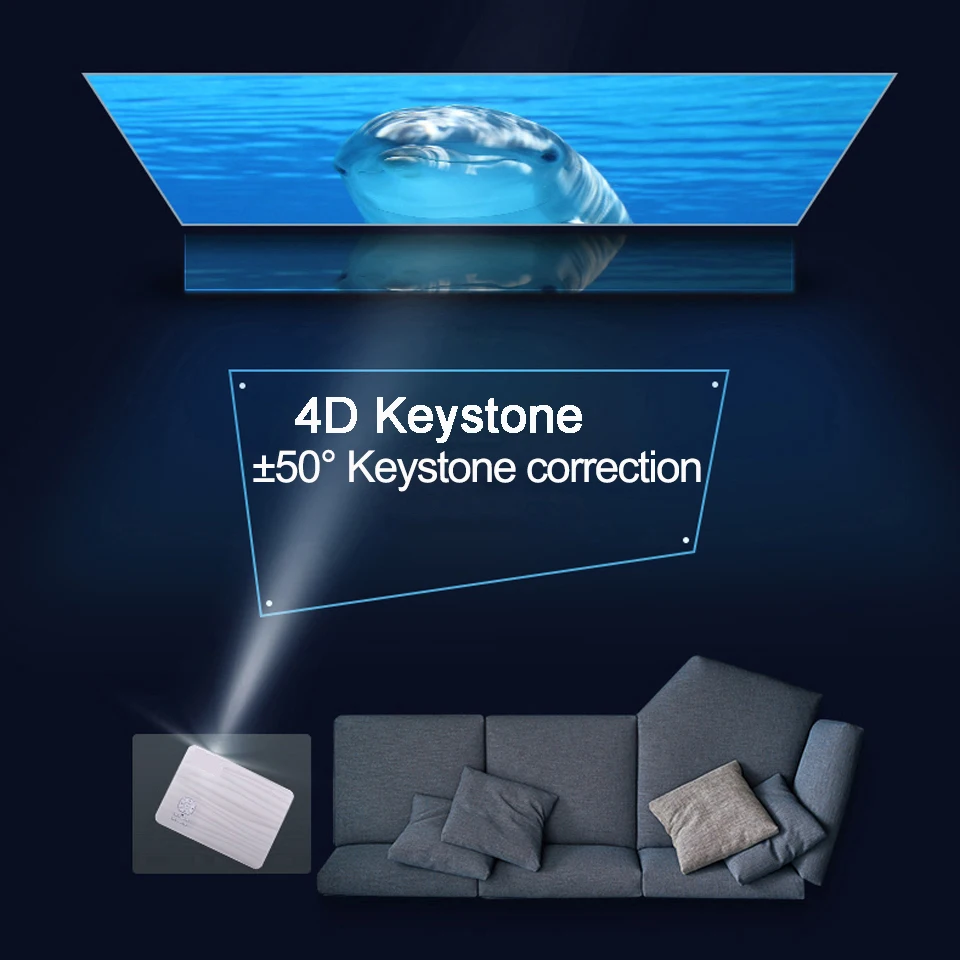 WZATCO M20 Full HD 1080P проектор 4D Keystone Android 10 0 WIFI для смартфона видео 4K Proyector 200 дюймов