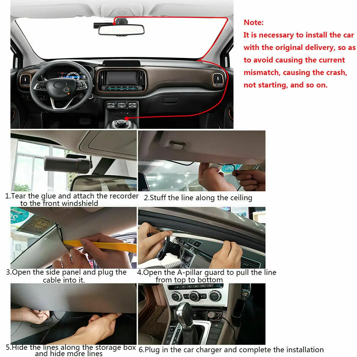 Автомобильный видеорегистратор с Wi Fi и функцией ночной съемки на 170 ° для