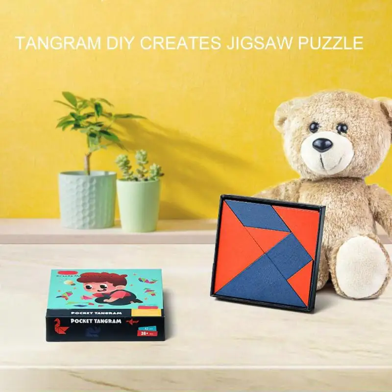 2 набора, креативная настольная игра Qiqiaoban Tangram, головоломка, игрушка для детей, подарок для детей, для улучшения мышления, мозжечка, баланс
