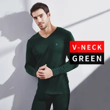 SeeBest кальсоны для мужчин термобелье набор для мужчин хлопок Зима держать теплый костюм внутренняя одежда термо черный V образным вырезом M 4XL