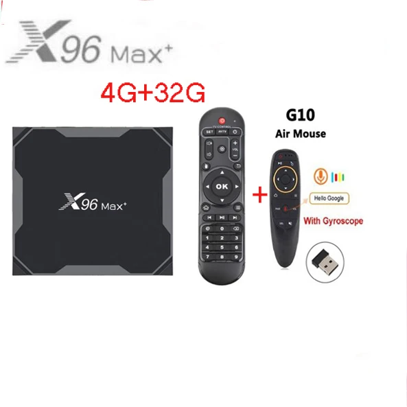 4G 32G G10 X96 MAX Plus Android 9,0 tv BOX 4 ГБ ОЗУ Amlogic S905X3 2 Гб 16 Гб 8K видео плеер 2,4G и 5GDual Wifi Youtube HD 1000M Smart X96MAX - Цвет: 4G 32G G10