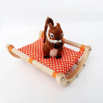 

Hamster Hammock Wooden Shaker Bed Detachable Frame - Pet Bed Toy Cage Accessories for Guinea Pigs, Ferrets Chinchillas Hedgehogs