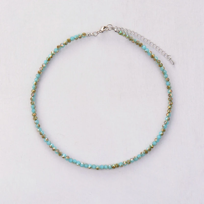 

Womans Choker 4MM Plated Crystal Choker Necklace 2019 Simple Collar Necklace Choker Trendy Vintage Jewelry Best Gift to Birthday