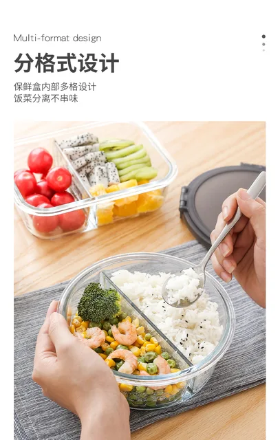 Convenient Strong Sealing Visible Glass Round Meal Prep Container Wide  Mouth Food Storage Container Restaurant Supplies - AliExpress