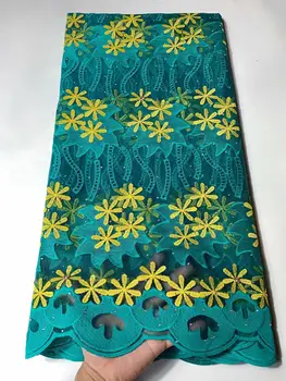 

High Quality Swiss Voile Lace In Switzerland African Swiss Lace With Stones Embroidery Cotton Dry Lace Fabric For Women FYIN129
