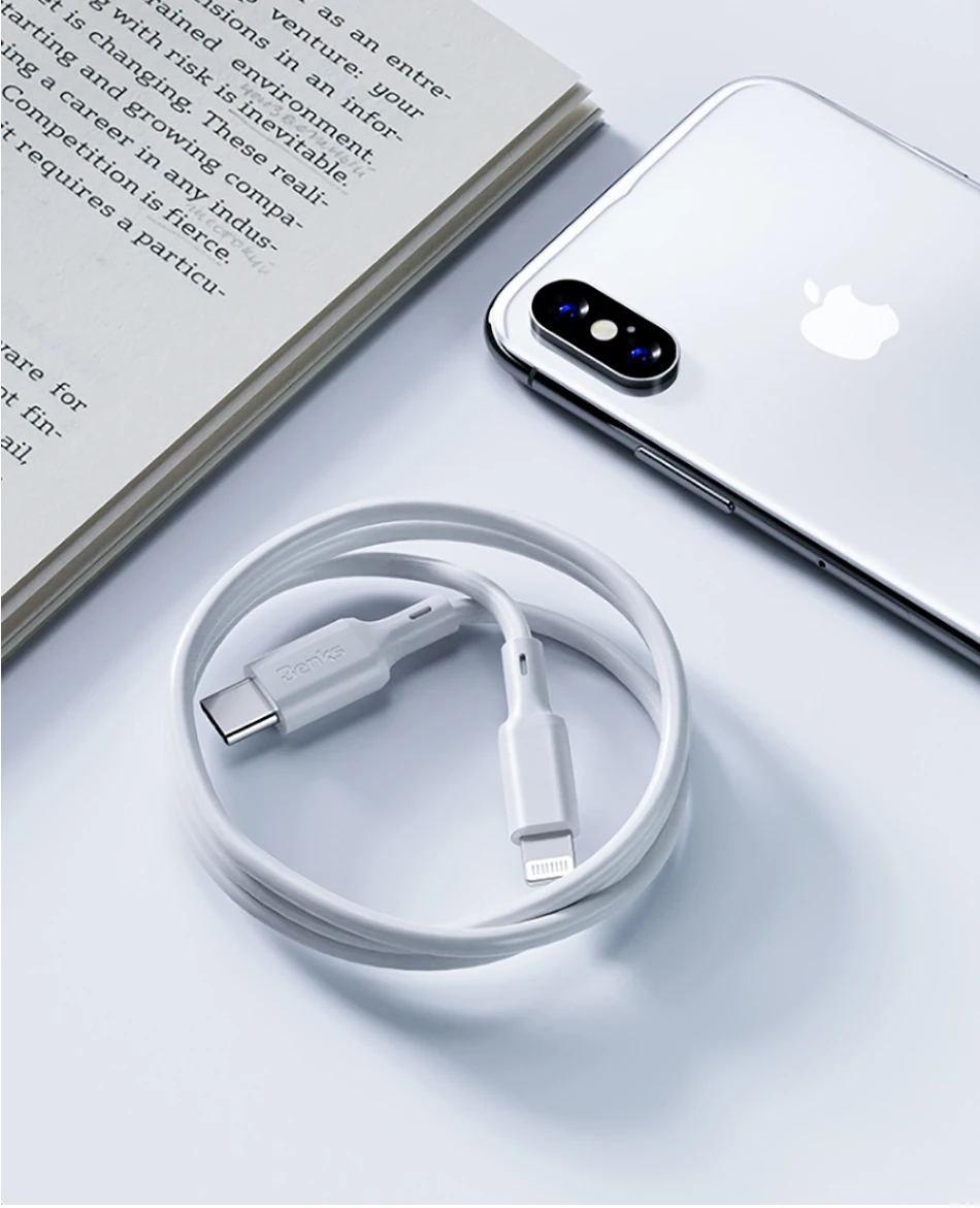 Benks MFi PD Быстрая зарядка USB кабель для iPhone 11 Pro MAX X XR XS 8 Plus type C к Lightning для iPad Pro телефон зарядное устройство кабели