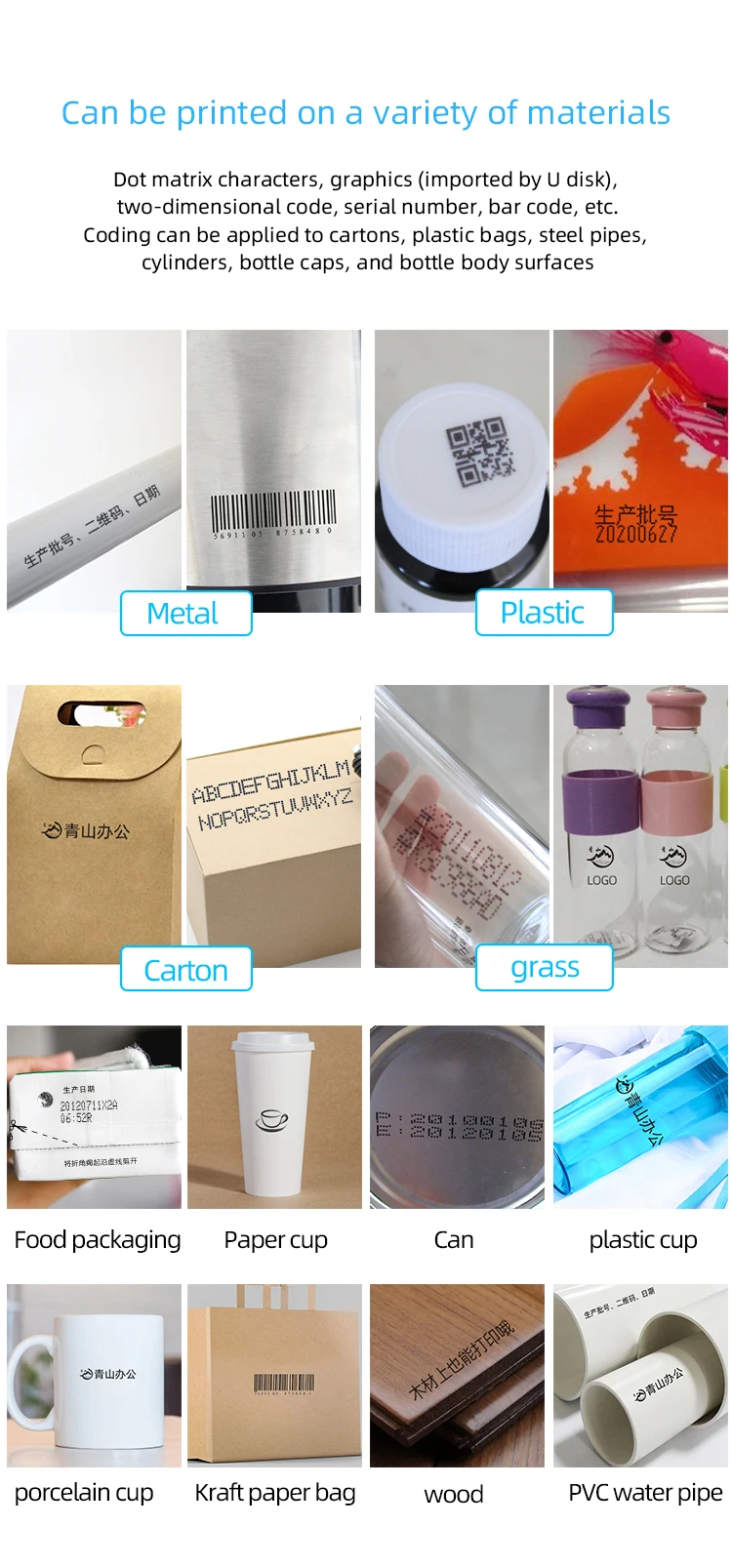 25.4mm One-inch Handheld Inkjet Printer Small Coder Packaging Production Date Shelf Life QR Code Barcode Logo Quick Dry Spray