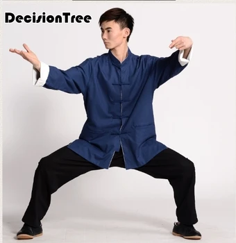 

2019 men wing chun wushu kung fu jiu jitsu t shirt taiji top tees chinese kung fu character cotton linen wushu blouse Tai Chi