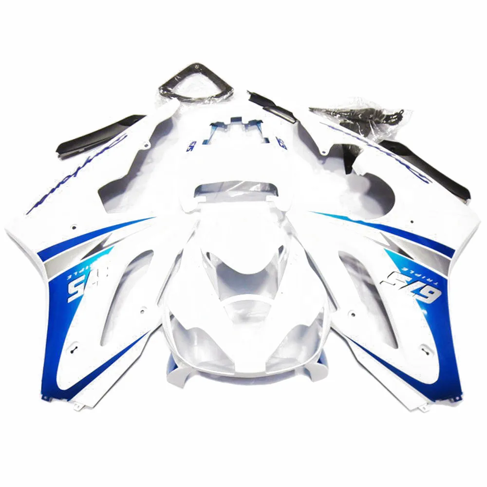 Полный впрыск Обтекатели для TRIUMPH DAYTONA 675 06 07 08 ABS пластик мотоцикл полный комплект обтекателя Белый Синий