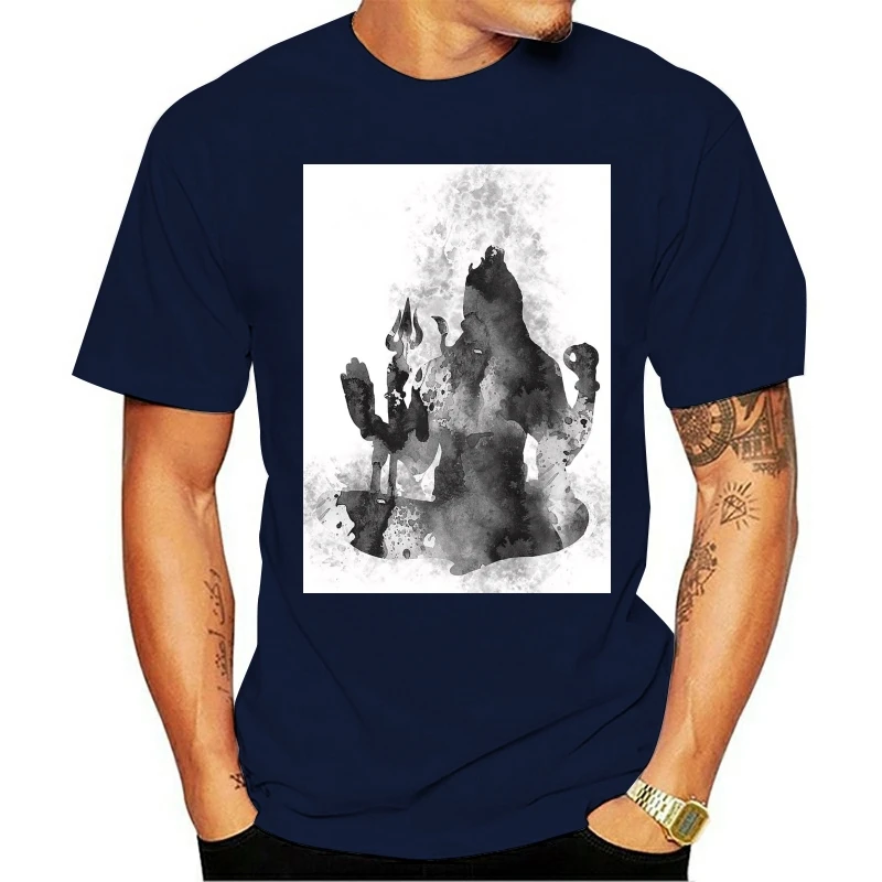 Шива футболка акварель лорд 100 Мужская с принтом повседневный спортивный костюм