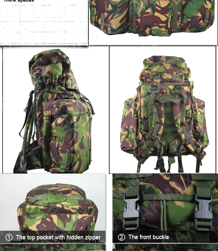 Pockets Full Size British Military Army Combat Rucksack Bergen 120L DPM Pack 