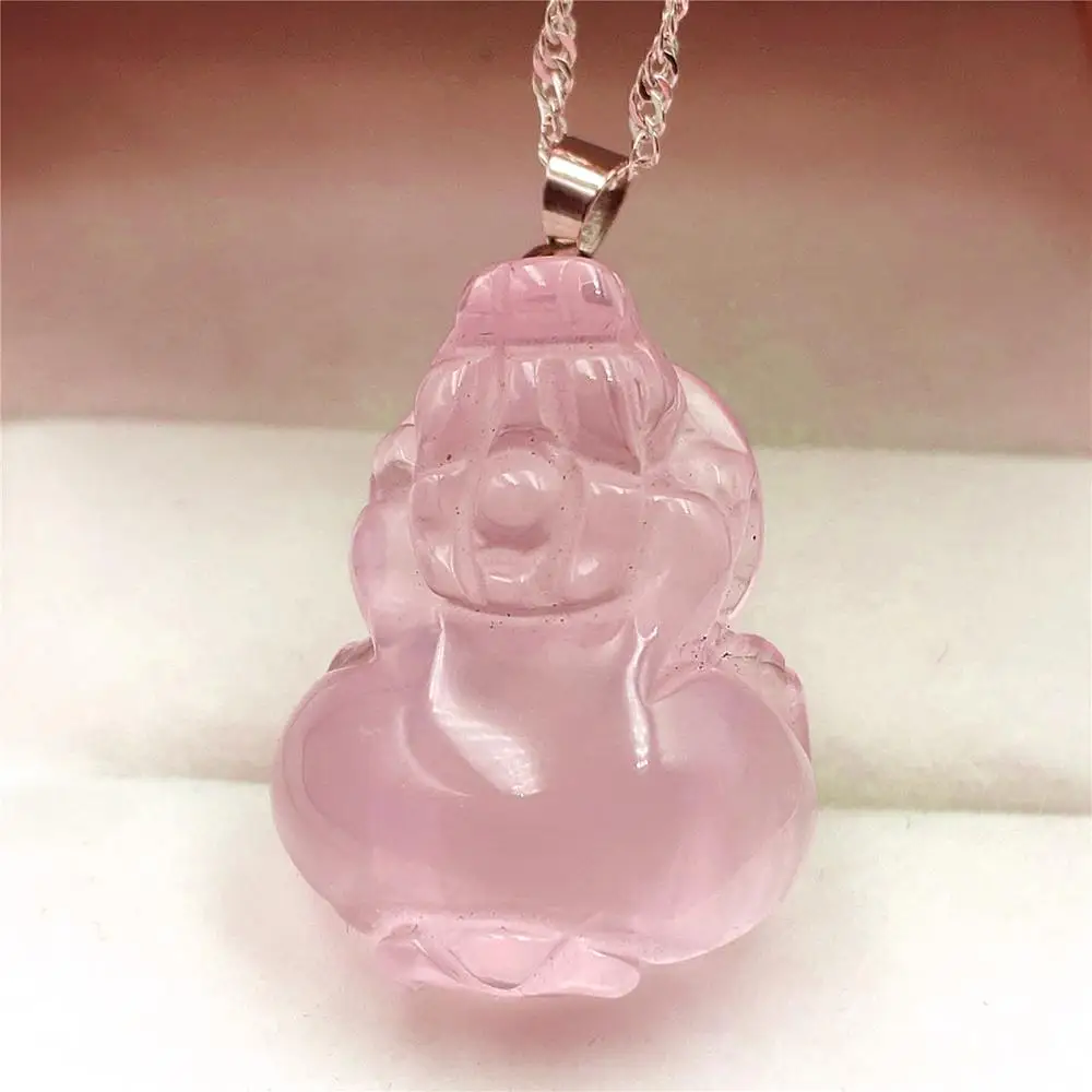 

Natural Pink Rose Quartz Star Light Pendant 30x22x15mm Women Pi Xiu Mozambique Queen Clasp Crystal Pendant Jewelry AAAAA