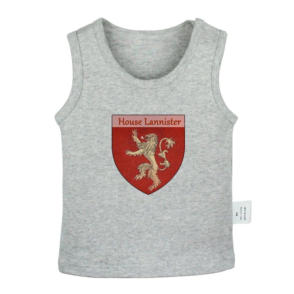 JcBabyYV2153G Игра престолов, Дом Ланнистеров Кастерли, рок, Hear Me Roar, для новорожденных, Детские майки футболки без рукавов для малышей, Одежда для младенцев - Цвет: JcBabyYV2153G