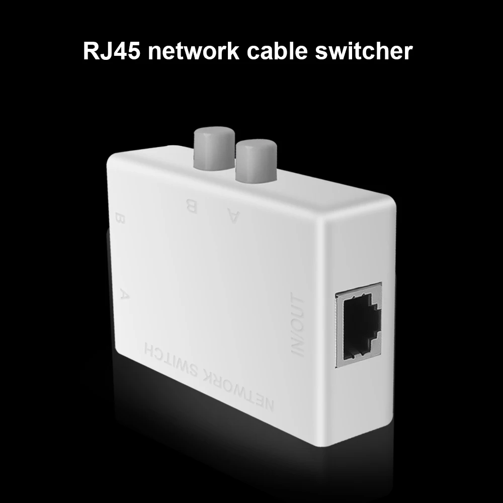 

KEBIDU Mini 2 Port RJ45 RJ-45 Network Switch Ethernet Network Box Switcher Dual 2 Way Port Manual Sharing Switch Adapter HUB