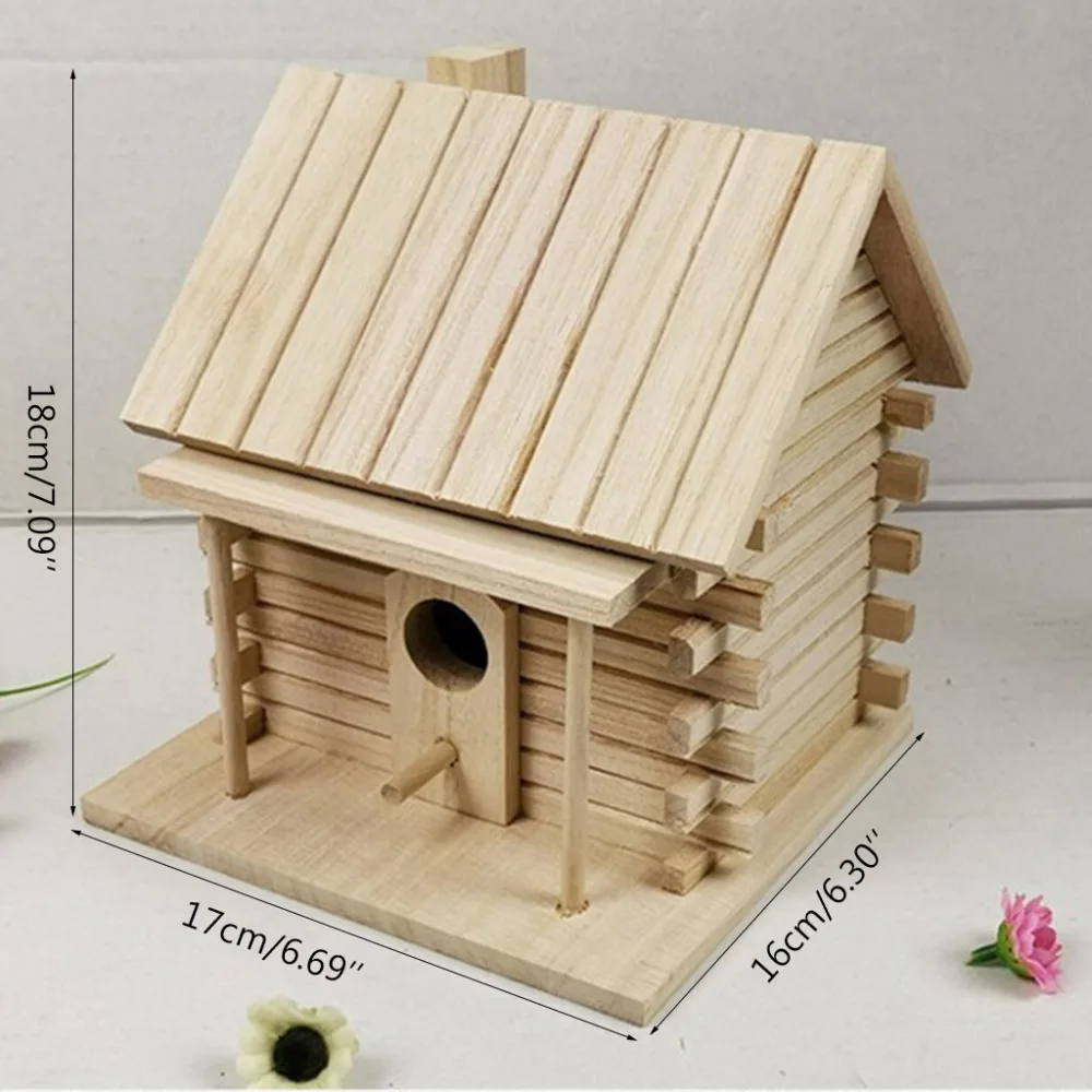 Деревянный домик для птиц, Теплая Коробка для разведения птиц, уличное гнездо, домик, игрушка для домашних животных