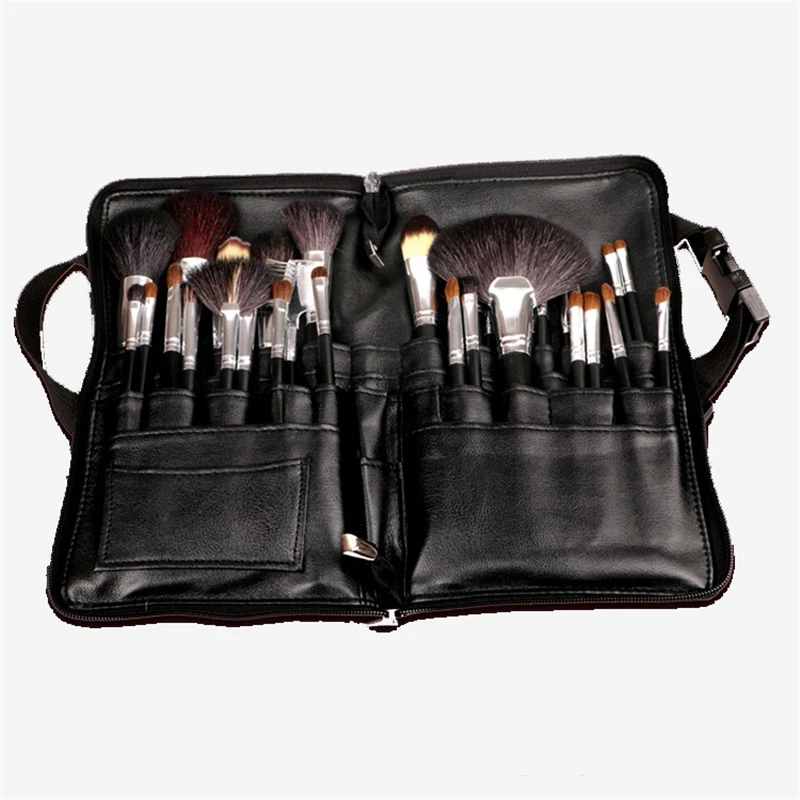 Makeup Brush Bag Prfessional Black Makeup Artist Waist Bag Zipper